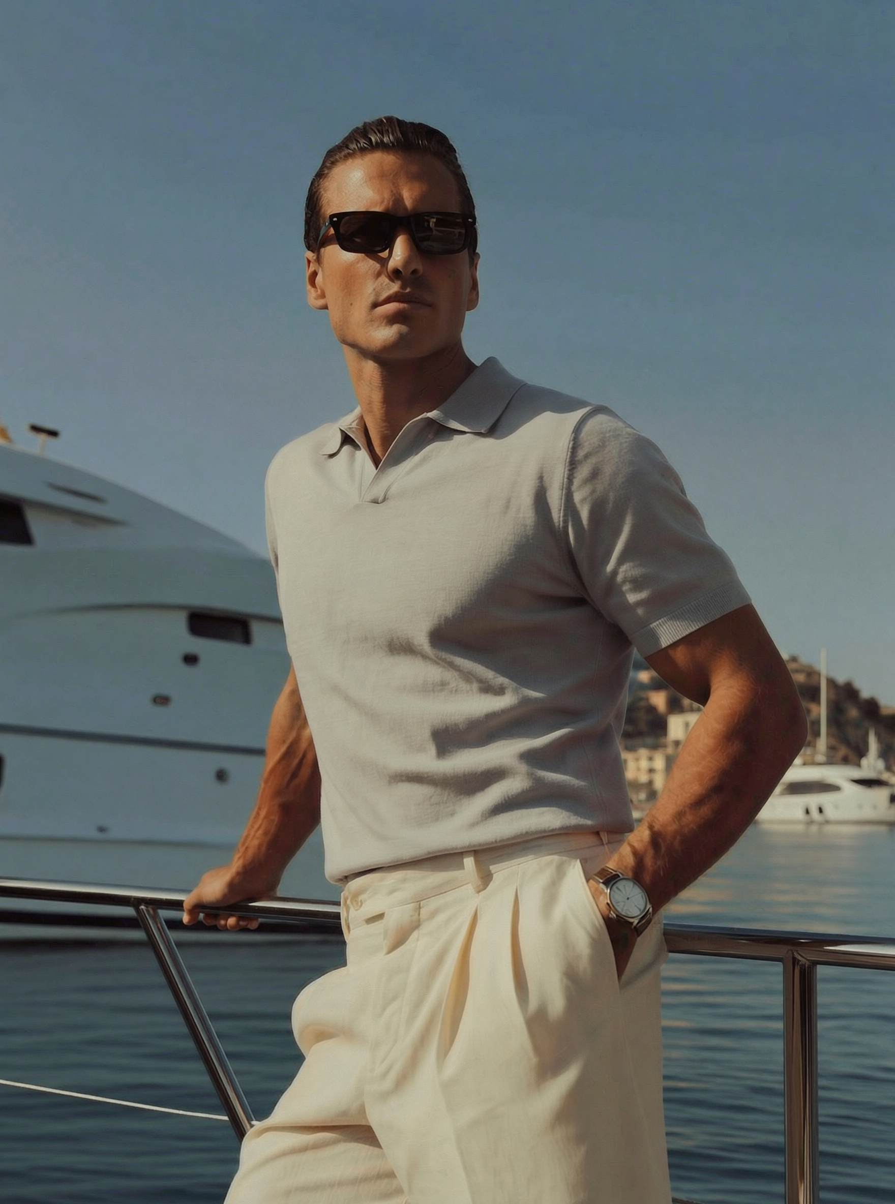 Cotton Knit Short Sleeve Polo Shirt