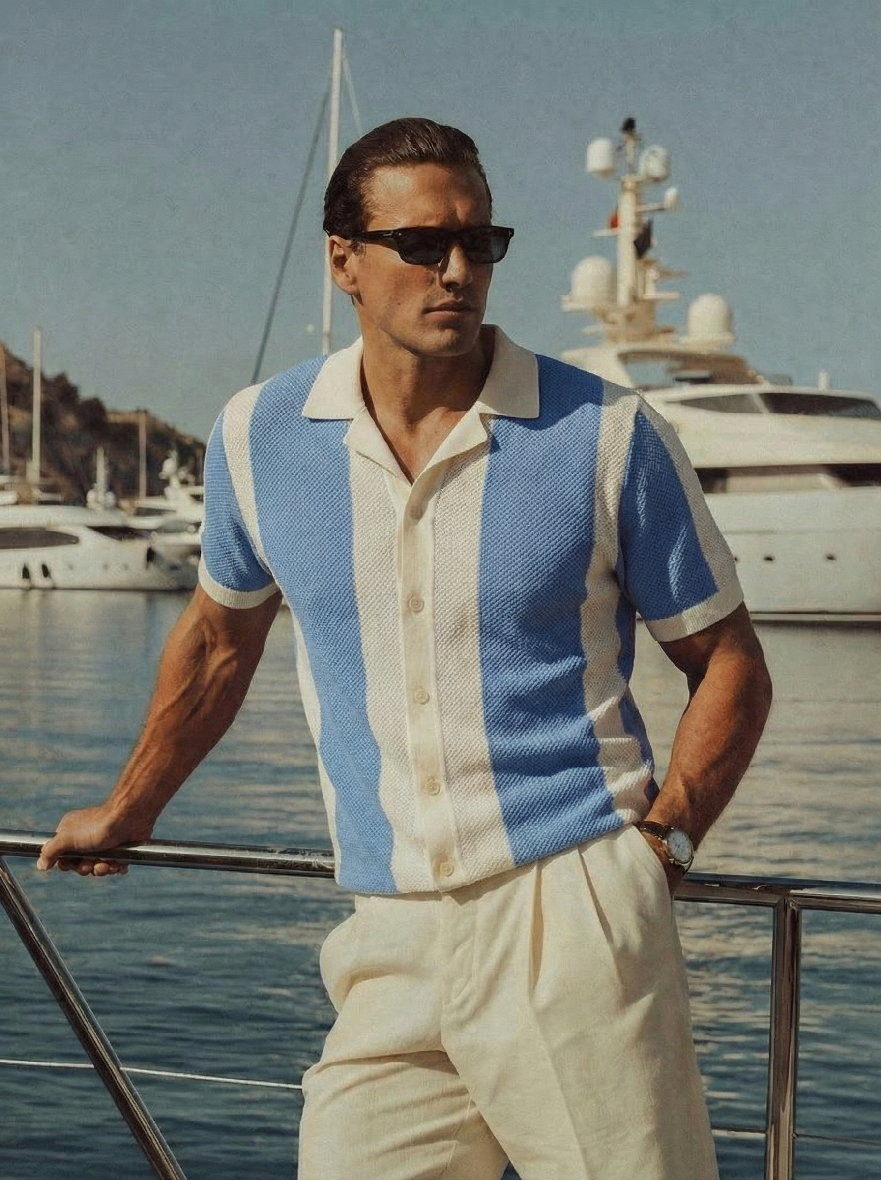 Riviera Stripe Polo Shirt